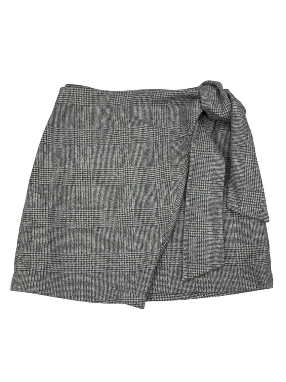 WILFRED Aritzia Wool Cashmere High Rise Wrap-Front Mini Skirt Size 4 - Picture 2 of 6